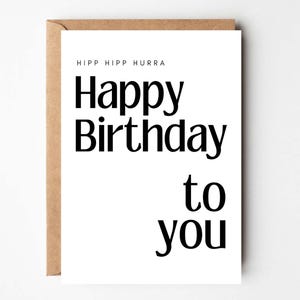 Geburtstagskarte retro für Herzensmenschen, Happy Birthday card, Geburtstagskarte für Männer und Frauen, Geburtstagskarte minimalistisch