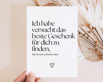 Funny birthday card as a birthday present, Happy Birthday card, funny birthday card I am gift enough for you - loulala®