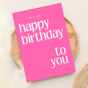 Geburtstagskarte pink für Herzensmenschen, Happy Birthday beste Freundin, Geburtstagsgeschenk für Frauen, Postkarte DINA6 Bild 7