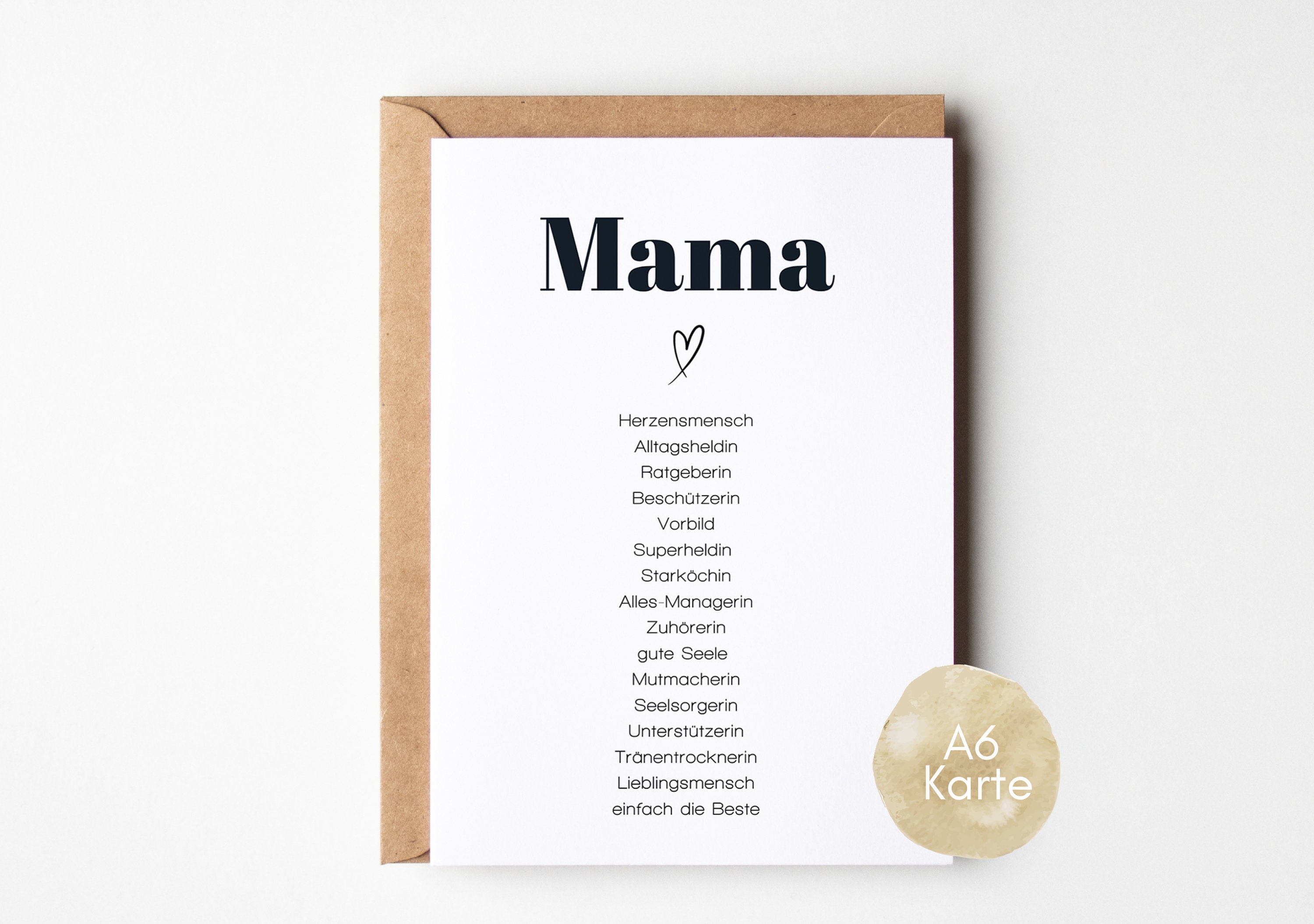 Birthday Card Mom, Synonym Card Mom, Mother's Day, Mother Gift