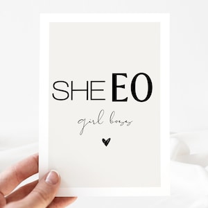 Boss Gift SheEO Card, Girl Boss, Boss Birthday, Cadeau pour les femmes entrepreneurs, Boss Adieu retraite, Démarrage d’une entreprise