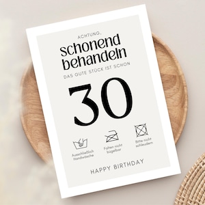 30 Geburtstag Postkarte, Grusskarte zum 30, Geburtstagsgeschenk 30, 30 Geburtstag Frau und Mann, lustige Geburtstagskarte zum 30. Geburtstag