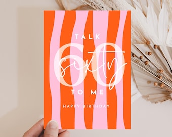 loulala® Funny 60th Birthday Card, Talk sixty to me Card, 60th Birthday Card, 60th Birthday Card, Happy Birthday 60 Gift Card