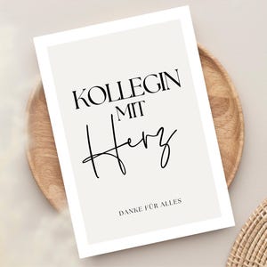 Cadeau d'anniversaire pour collègue, carte d'adieu pour collègue, carte d'anniversaire pour collègue, départ à la retraite pour collègue, changement de poste pour collègue, collègue avec cœur