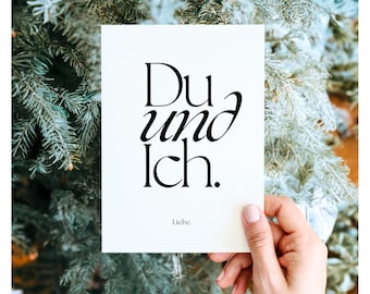 Postcard You I Love - I love you gift, anniversary, wedding, Valentine's Day, favorite person, gift for partner, gift friend
