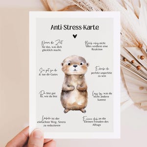 Anti Stress Karte, Geschenk für Freundin, Mutmacher Geschenk, Mutmacher Karte, Kollegin Geschenk, Freundin Geschenk, Mut machen Mindset