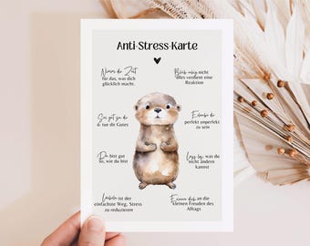 Antistresskaart, cadeau voor vriendin, bemoedigend cadeau, bemoedigende kaart, cadeau voor collega, cadeau voor vriendin, bemoedigende mindset