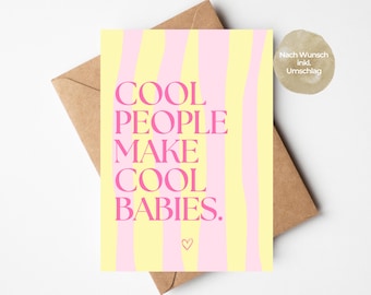 Tarjeta de nacimiento, Genial para hombre, Genial para bebé niña, Regalo para padres, Regalo de nacimiento, Tarjeta de felicitación para bebé, Felicitaciones por el nacimiento