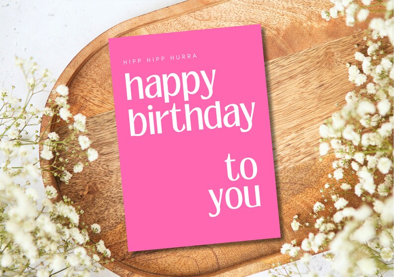 Geburtstagskarte pink für Herzensmenschen, Happy Birthday beste Freundin, Geburtstagsgeschenk für Frauen, Postkarte DINA6 Bild 9
