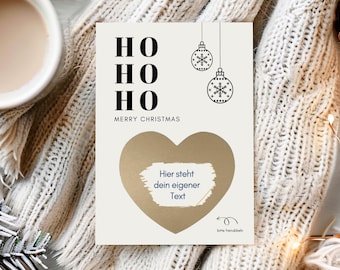 loulala® Personalized voucher as scratch cards to write on yourself, Christmas card, voucher card, Christmas gift idea