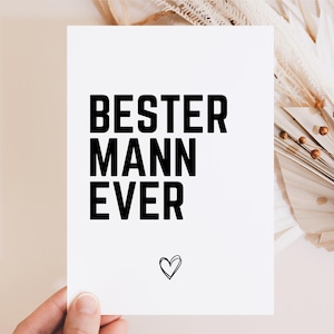 Biglietto per il miglior uomo di sempre: biglietto di auguri per uomo, anniversario, anniversario di matrimonio, regalo per uomo, regalo per partner, regalo ti amo