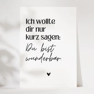 Postal Eres maravillosa, tarjeta de aliento, regalo de aliento, alentador, tarjeta mejor amiga, regalo mejor amiga, persona favorita