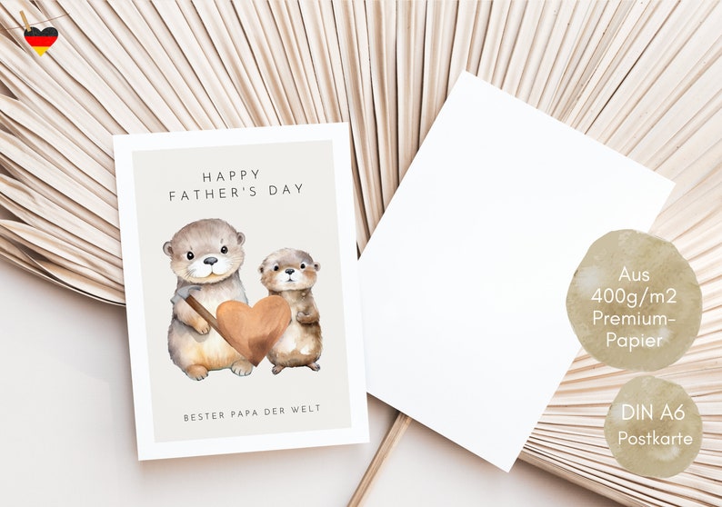 Father's day gift cute otter card best dad in the world, father's day gift, father's day card, father's day gift ideas, fathers day gift image 8