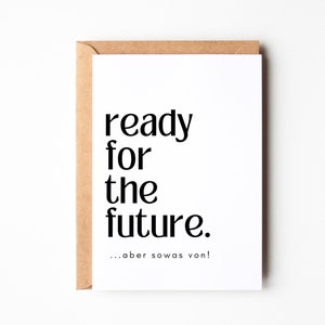 Postkarte Motivation "ready for the future", Mut machen, Neuanfang, positive Affirmation für die Zukunft, Mutmacher Geschenk