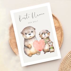 Linda tarjeta de nutria de bisabuela Mejor bisabuela del mundo, Regalo de bisabuela, Te estás convirtiendo en una bisabuela, Cumpleaños de bisabuela, Tarjeta de felicitación de bisabuela, Regalo de cumpleaños de bisabuela