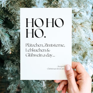 Lustige Weihnachtskarte, Weihnachten Karte, Weihnachtsgruß, minimalistische Weihnachtskarte mit lustigem Spruch, witzigen Weihnachtskarte