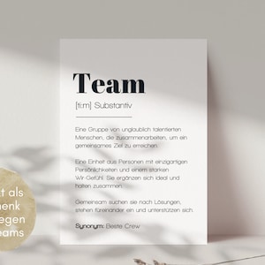 Geschenk für Teams, Grußkarte Team, Kollegen Karte, Abschiedskarten Kollegen, Mitarbeiter Karten Weihnachten, Synonym Team
