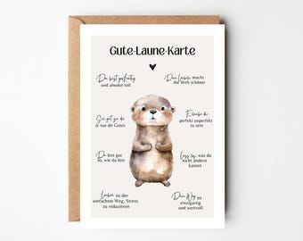 Good mood card, gift for girlfriend, encouraging gift, encouraging card, colleague gift, girlfriend gift, encouraging mindset