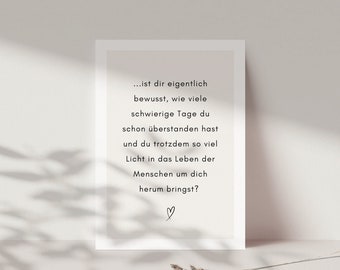 Carte postale d'encouragement avec enveloppe au choix, cadeau meilleur ami, carte DINA6, carte de consolation, dites simplement merci et encouragez