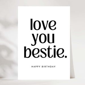 Postal TE QUIERO MEJOR AMIGA que incluye sobre a elegir, regalo para mejor amiga, tarjeta DINA6, tarjeta para mejor amiga, cumpleaños de amiga