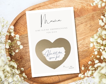 Muttertags Geschenk Rubbelkarten zum selber beschriften I Personalisiertes Geschenk Mama | Mutter Geschenk | Mama Geburtstag | Mama Geschenk