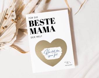 Cadeau maman carte à gratter à écrire sur soi I cadeau maman I carte anniversaire personnalisée I bon pour la fête des mères