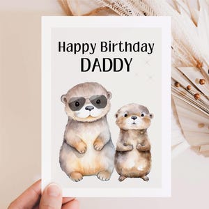 Cumpleaños de papá, nutria de regalo de papá, cumpleaños de padre, regalo de cumpleaños de padre, tarjeta de cumpleaños de papá, tarjeta de cumpleaños de padre Hej.Otti®