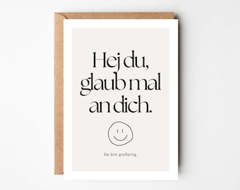 Encouragement postcard, encouragement gift, consolation card, encouragement, new beginning, new paths, consolation card, farewell, you can do it - A6 card