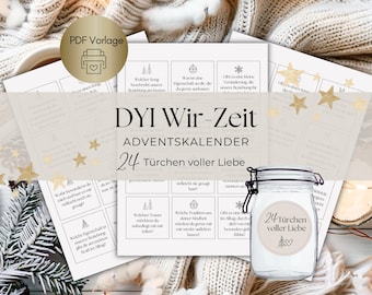 loulala® DIY Advent calendar as a PDF to print, couple advent calendar, advent calendar man, make advent calendar