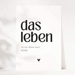 Carte postale d'encouragement, donner du courage, donner de la force, nouveaux chemins, affirmation positive, carte mantra, la vie est avant tout une, la vôtre - loulala®