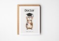 Doctor graduation gift, doctorate, doctorate gift, promotion, doctorate passed card, doctoral thesis completion greeting card