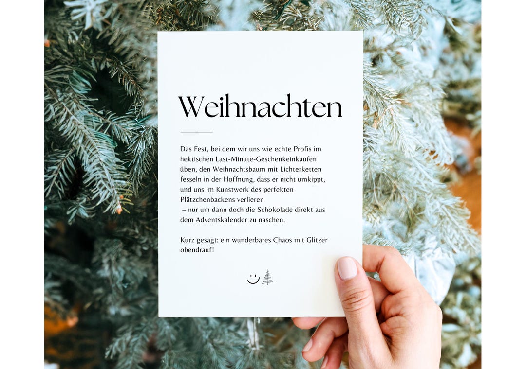 Lustige Weihnachtskarte, Weihnachten Karte, Weihnachtsgruß