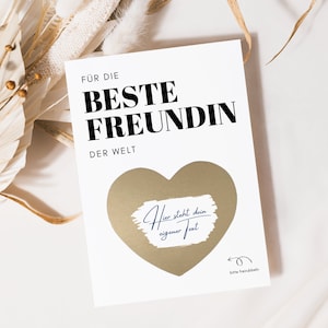 loulala® cartes à gratter à écrire sur soi I cadeau pour petite amie I carte d'anniversaire personnalisée I bon d'achat I enveloppe incluse