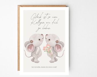 loulala® Colleague Gift Card, Thank You Colleague Card, Best Colleague Card, Card to Appreciate a Work Colleague, Thank You Card for a Colleague