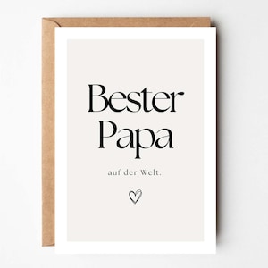 Carte d'anniversaire papa, fête des pères, cadeau père, cadeau anniversaire papa, carte de naissance papa, meilleur papa du monde, dis merci à papa