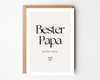 Dad birthday card dad, Father's Day, father gift, dad gift birthday, dad birth card, best dad in the world, say thank you to dad