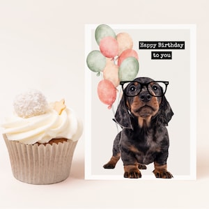 Carte d’anniversaire drôle de teckel, cadeau de teckel, carte de vœux de teckel, anniversaire pour les fans de teckel, carte d’anniversaire joyeux anniversaire
