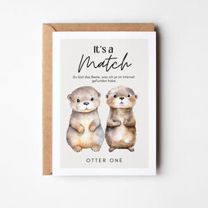 Carte postale pour les couples qui se sont rencontrés via une application de rencontres - Tinder Match, Dating App Match, meilleur balayage, c'est une correspondance, glissé vers la droite