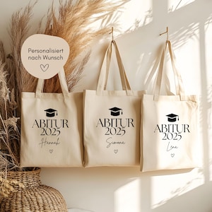 Sac de jute personnalisé cadeau Abitur, Abitur réussi diplôme Abitur, Félicitations Abitur Abitur 2025, Idée cadeau Abitur loulala®
