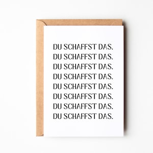 Postkarte Mutmacher "Du schaffst das", Mut machen, Karte zur Aufmunterung, Mutmacher Geschenk, viel Glück wünschen für eine Prüfung