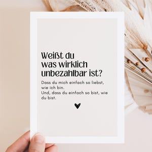 Postkarte Danke sagen, Geschenk beste Freundin, Geschenk für den Lieblingsmenschen, Herzensmenschen danke sagen, Freundschaftskarte DIN A6
