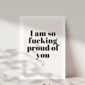 Carte d'encouragement "Je suis tellement fier de toi", cadeau pour les amis, cadeau pour votre personne préférée, je suis fier de toi