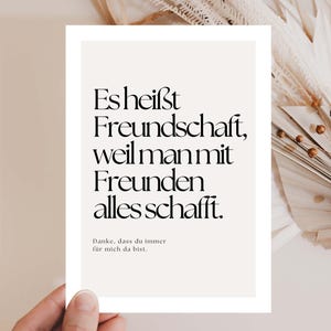 Freundschaftskarte, Dankeskarte Freundschaft, Karte beste Freundin, Freundschaft Spruchkarte, Danke sagen Karte, Karte Freundschaftsgeschenk, Karte für Freunde, Dankeskarte modern, Spruchkarte Freundschaft, Karte Wertschätzung, Freundschaftsgeschenk Karte, Karte Danke Freundin, Danke bester Freund
