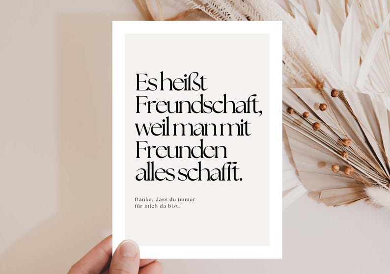 Freundschaftskarte, Dankeskarte Freundschaft, Karte beste Freundin, Freundschaft Spruchkarte, Danke sagen Karte, Karte Freundschaftsgeschenk, Karte für Freunde, Dankeskarte modern, Spruchkarte Freundschaft, Karte Wertschätzung, Freundschaftsgeschenk Karte, Karte Danke Freundin, Danke bester Freund