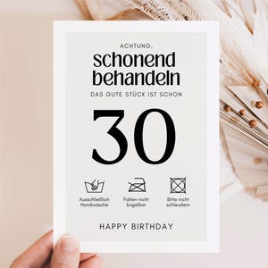 30 Geburtstag Postkarte, Grusskarte zum 30, Geburtstagsgeschenk 30, 30 Geburtstag Frau und Mann, lustige Geburtstagskarte zum 30. Geburtstag