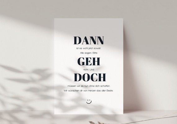 Lustige Abschiedskarte Für Kollegen – Humorvoll, 20x14 Cm, Mit Umschlag, Für Männer & Frauen