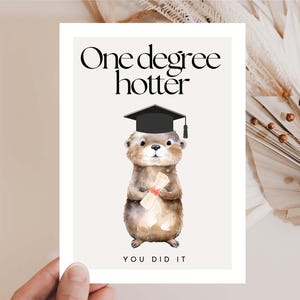 Carte Hej.Otti® pour la réussite de l'examen, cadeau pour la réussite de l'examen, formation, Abitur Bachelor Master Promotion Un diplôme plus chaud