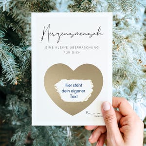 loulala® Cartes à gratter de bons personnalisés, étiquetez-les vous-même, carte de Noël, carte de bons d'achat, cadeau de Noël, personne de cœur