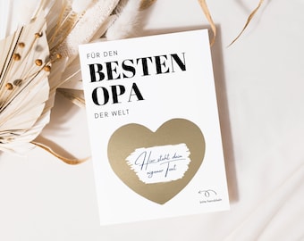 Geschenk für Opa | Rubbelkarten zum selber beschriftenI Weihnachtsgeschenk Opa I Opa Geschenk Geburtstag