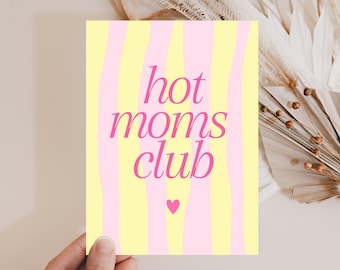 Gift card for a newborn, Hot Moms Club card, New Mom gift, New mom gift, Birth Mother gift, Baby shower gift
